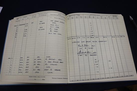 Test Pilots log books and flying books